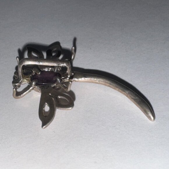 Sterling Dragonfly With Amethyst Pendant - Picture 10 of 15